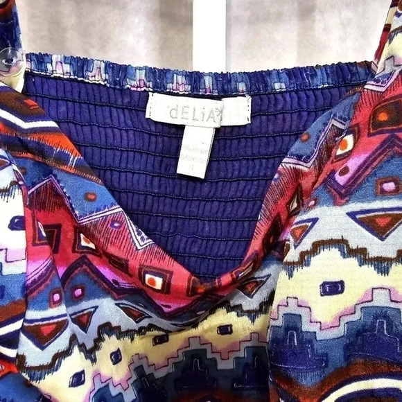 Delia's Floral Print Short Button Strap Dress Size S - Picture 4 of 4